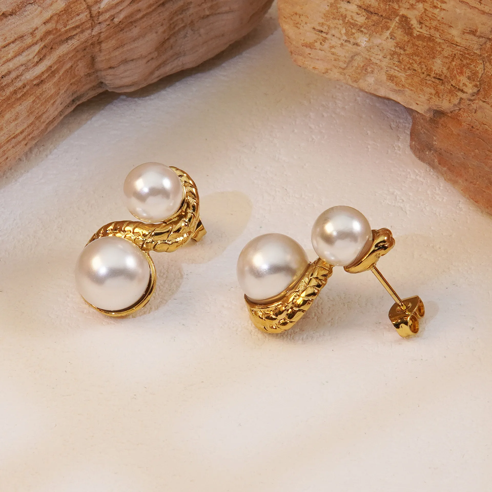1 Pair Elegant Glam Heart Shape 304 Stainless Steel Ear Studs display picture 17