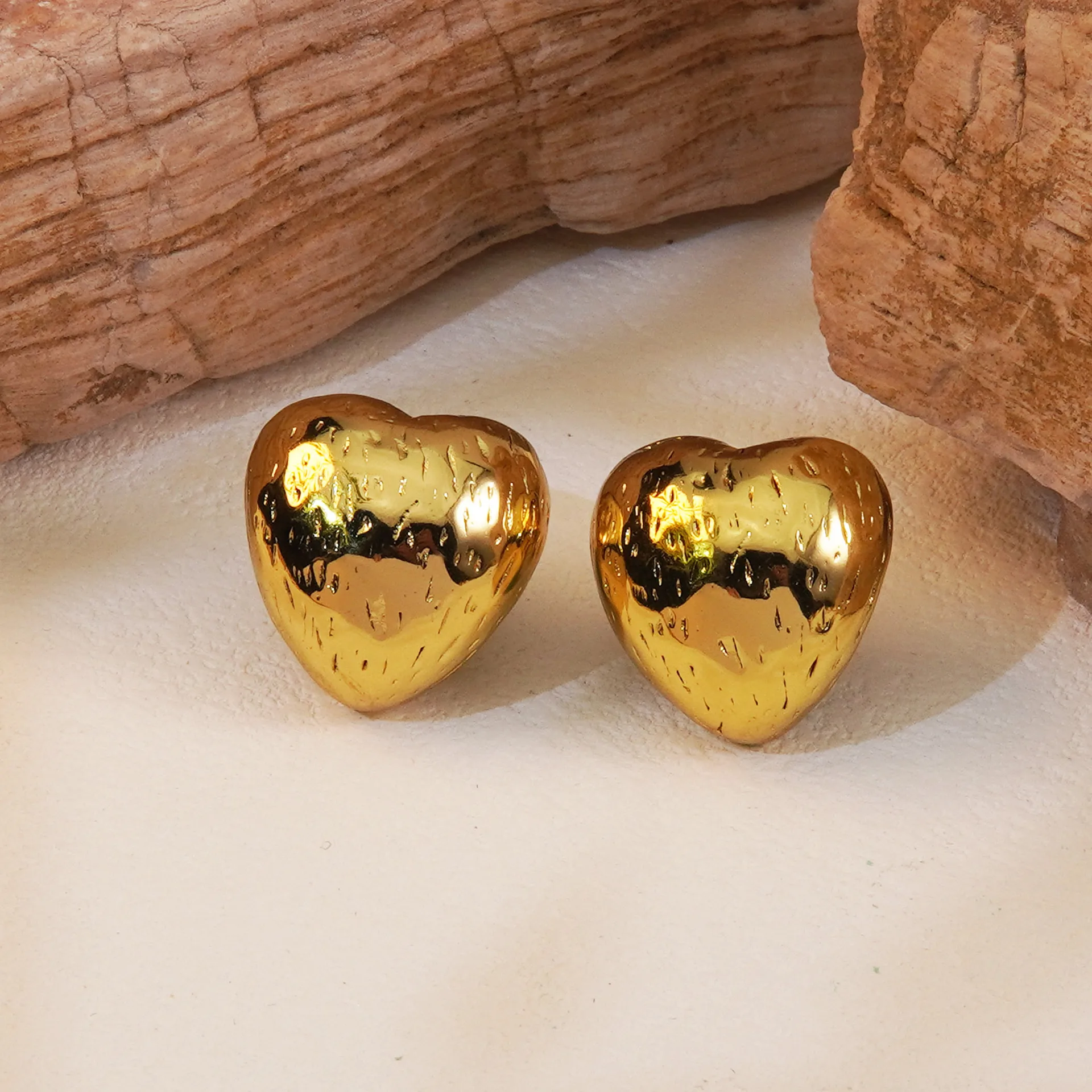 1 Pair Elegant Glam Heart Shape 304 Stainless Steel Ear Studs display picture 19