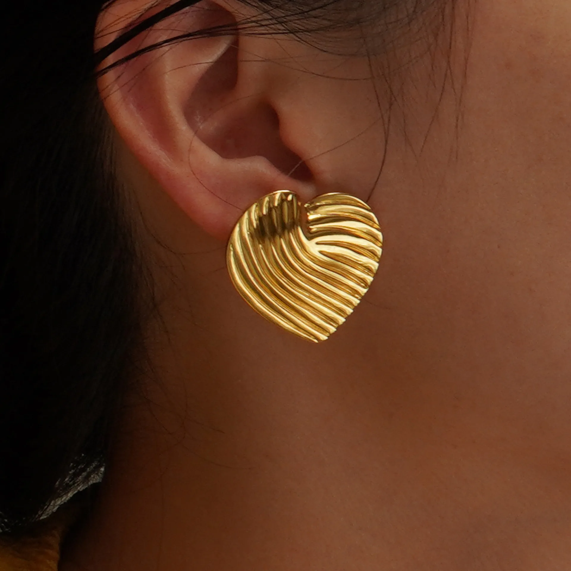 1 Pair Elegant Glam Heart Shape 304 Stainless Steel Ear Studs display picture 28