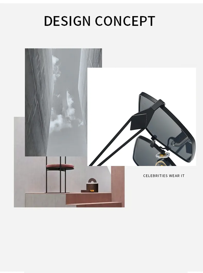 Modern Style Streetwear Sunglasses Pc Polygon Full Frame Glasses display picture 2