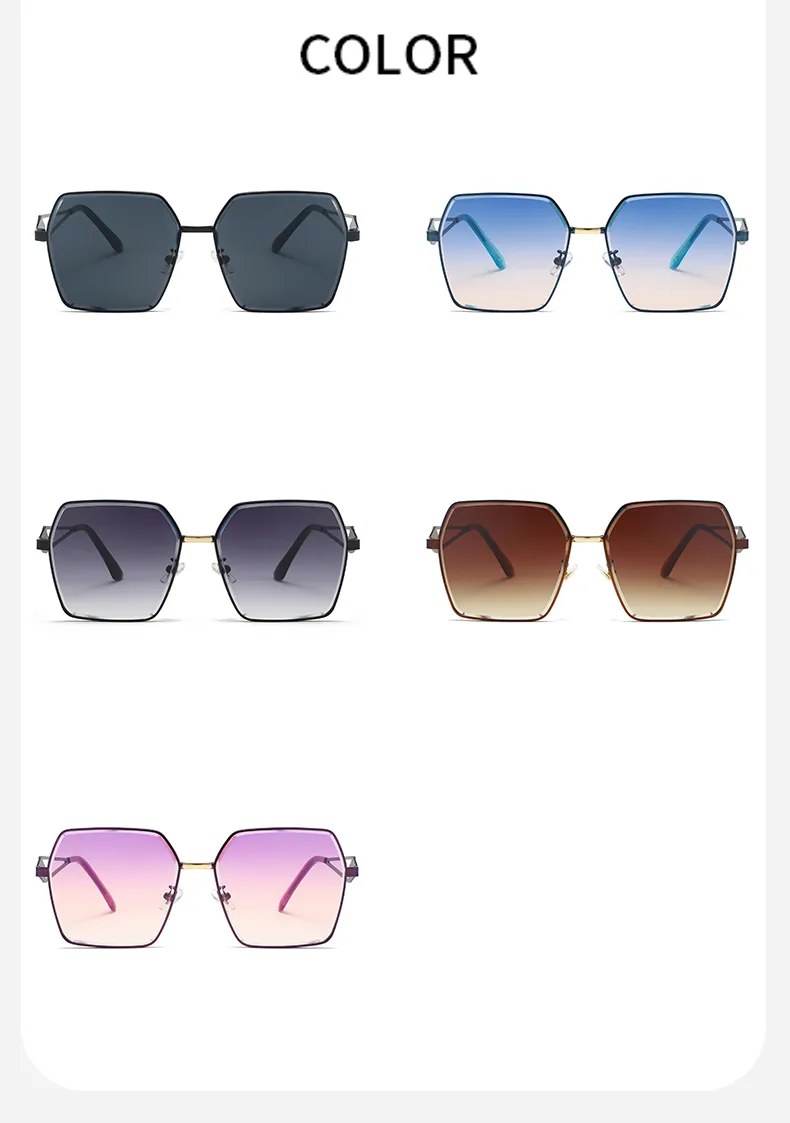 Modern Style Streetwear Sunglasses Pc Polygon Full Frame Glasses display picture 13