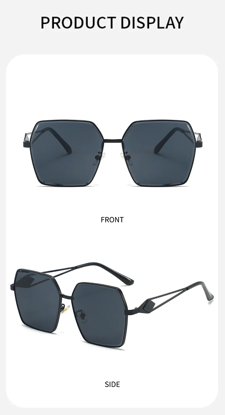 Modern Style Streetwear Sunglasses Pc Polygon Full Frame Glasses display picture 14