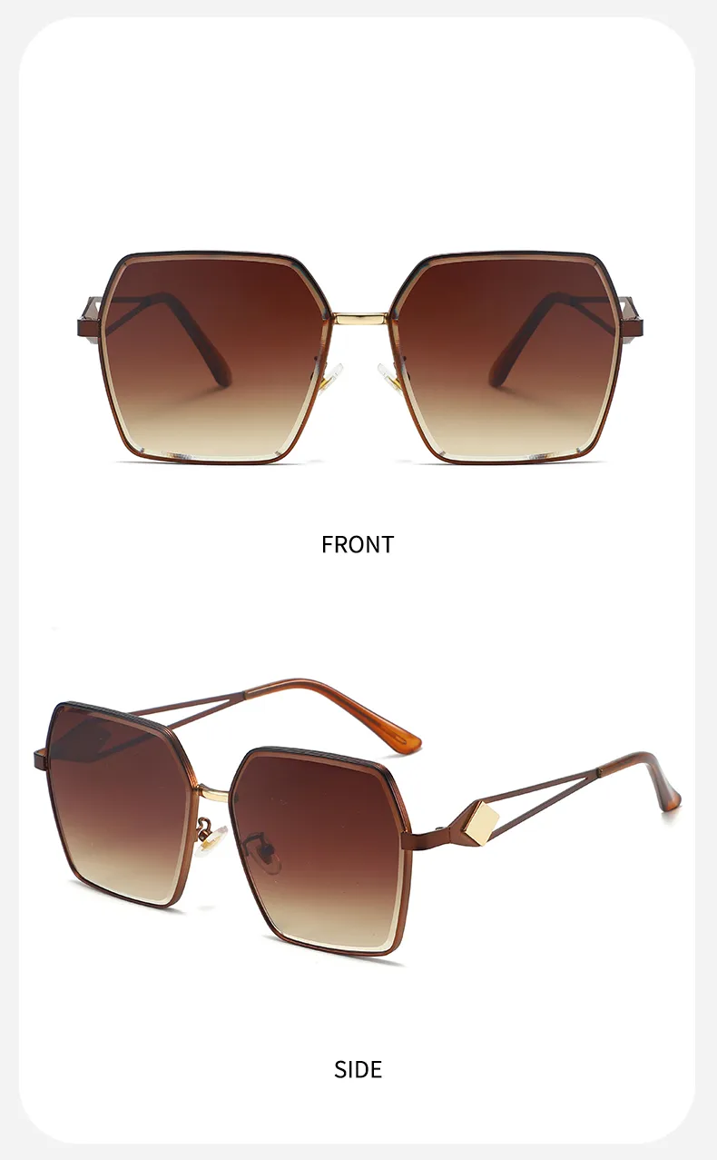 Modern Style Streetwear Sunglasses Pc Polygon Full Frame Glasses display picture 17