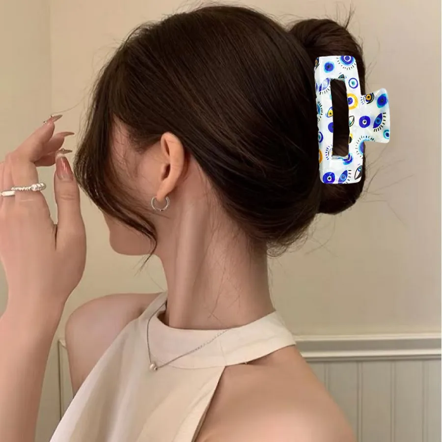 Women's Classic Style Commute Cool Style Devil's Eye PVC Hollow Out Hair Claws display picture 1