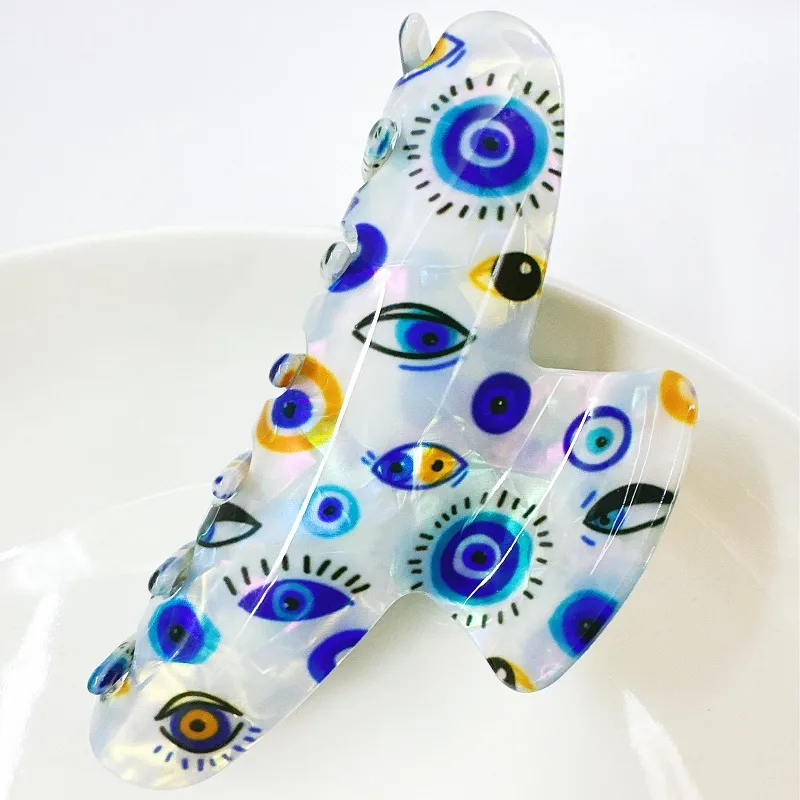 Women's Classic Style Commute Cool Style Devil's Eye PVC Hollow Out Hair Claws display picture 10