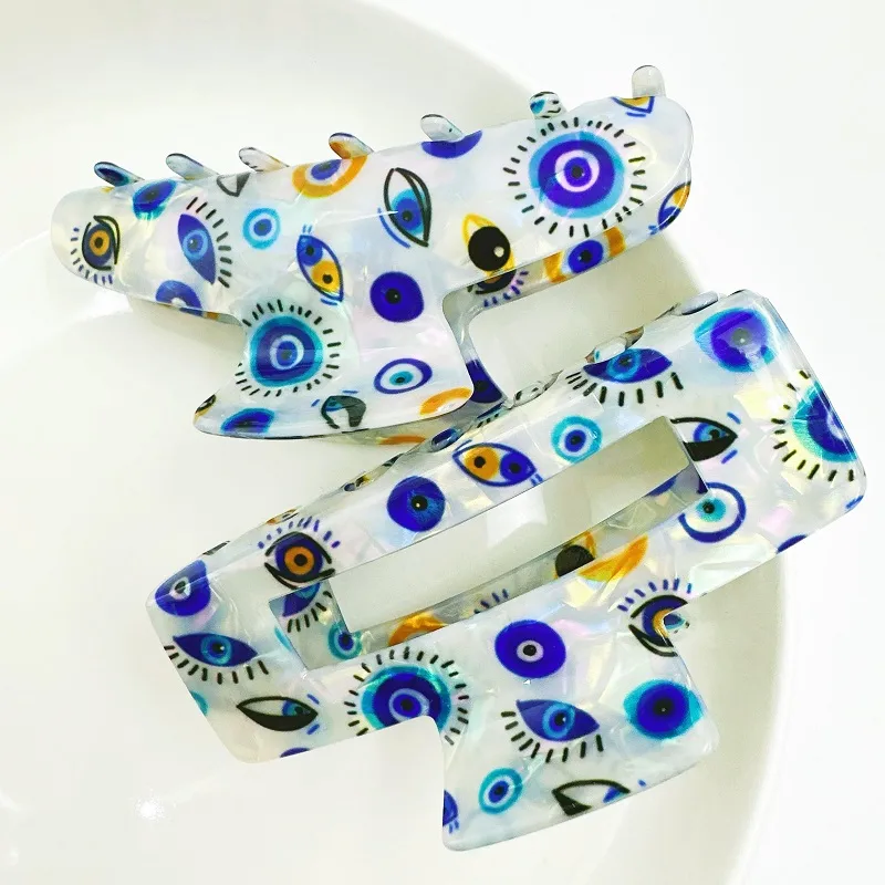 Women's Classic Style Commute Cool Style Devil's Eye PVC Hollow Out Hair Claws display picture 11