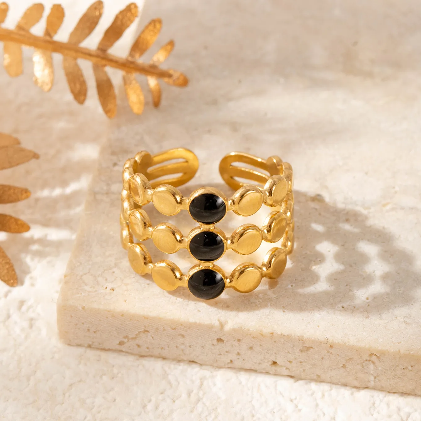 Vintage Style French Style Simple Style Geometric Heart Shape Flower 304 Stainless Steel Unisex Open Rings display picture 2