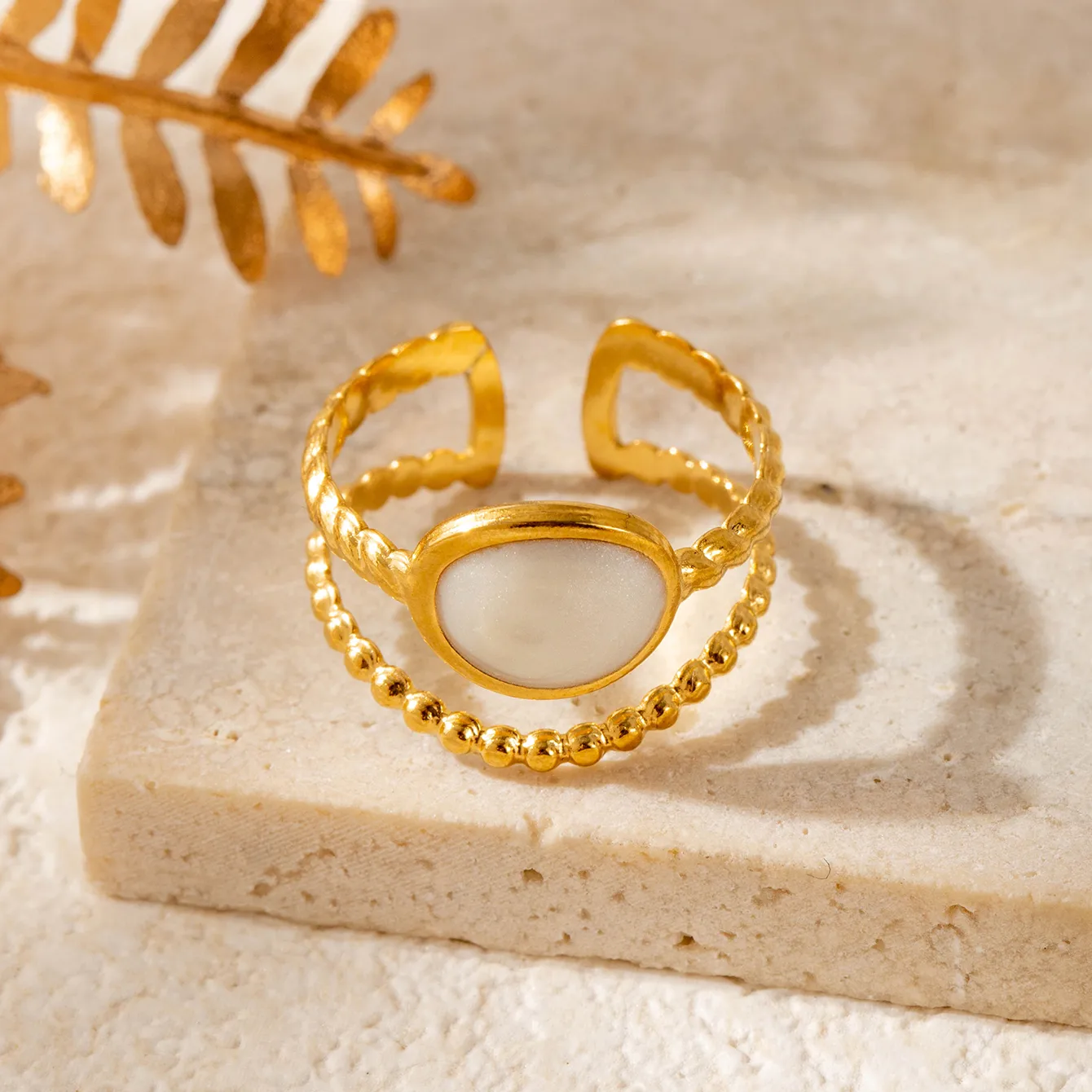 Vintage Style French Style Simple Style Geometric Heart Shape Flower 304 Stainless Steel Unisex Open Rings display picture 4