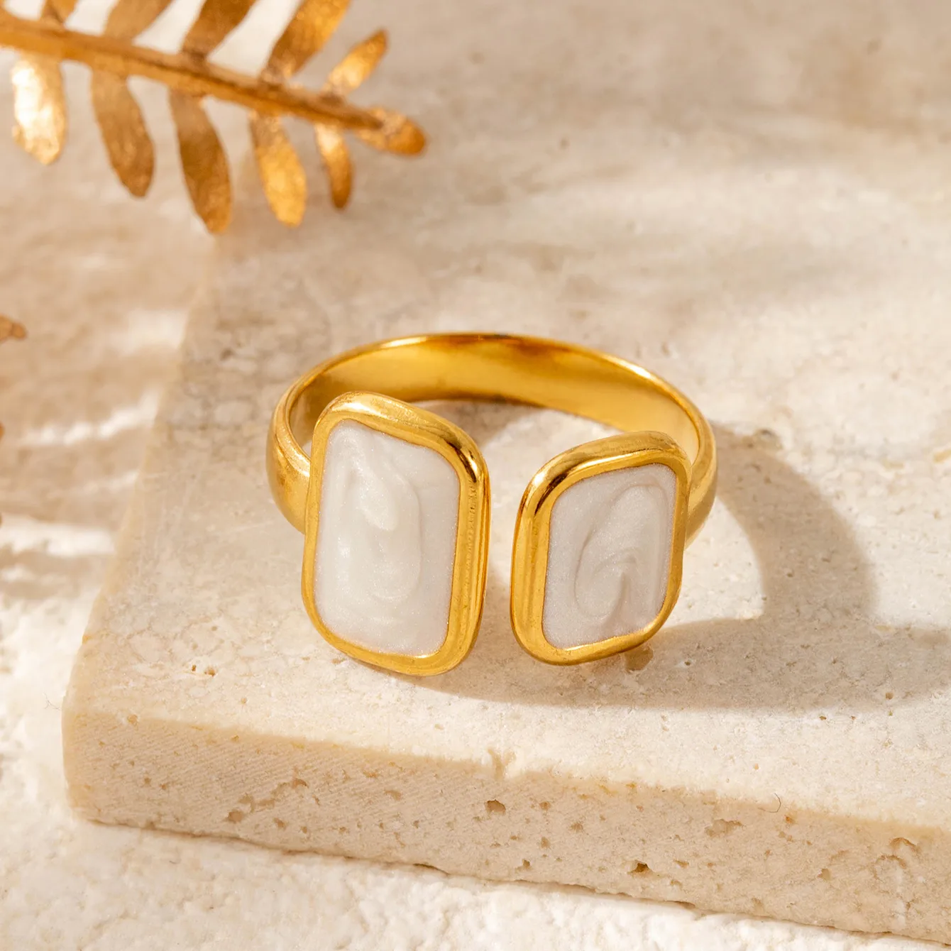 Vintage Style French Style Simple Style Geometric Heart Shape Flower 304 Stainless Steel Unisex Open Rings display picture 7