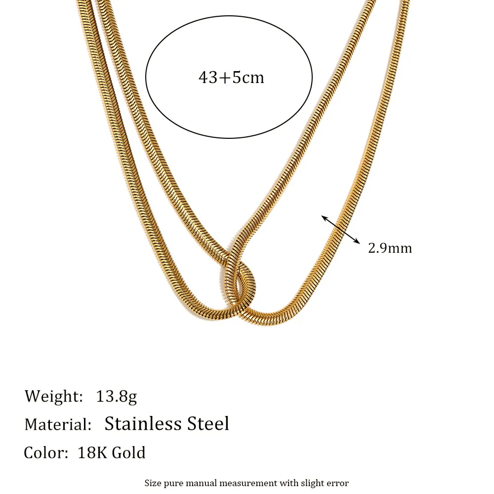 Vintage Style Geometric 304 Stainless Steel 18K Gold Plated Women's Double Layer Necklaces display picture 2