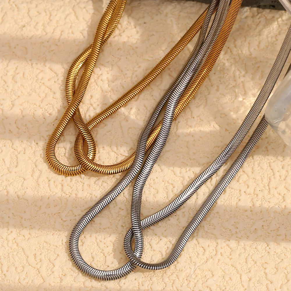 Vintage Style Geometric 304 Stainless Steel 18K Gold Plated Women's Double Layer Necklaces display picture 1