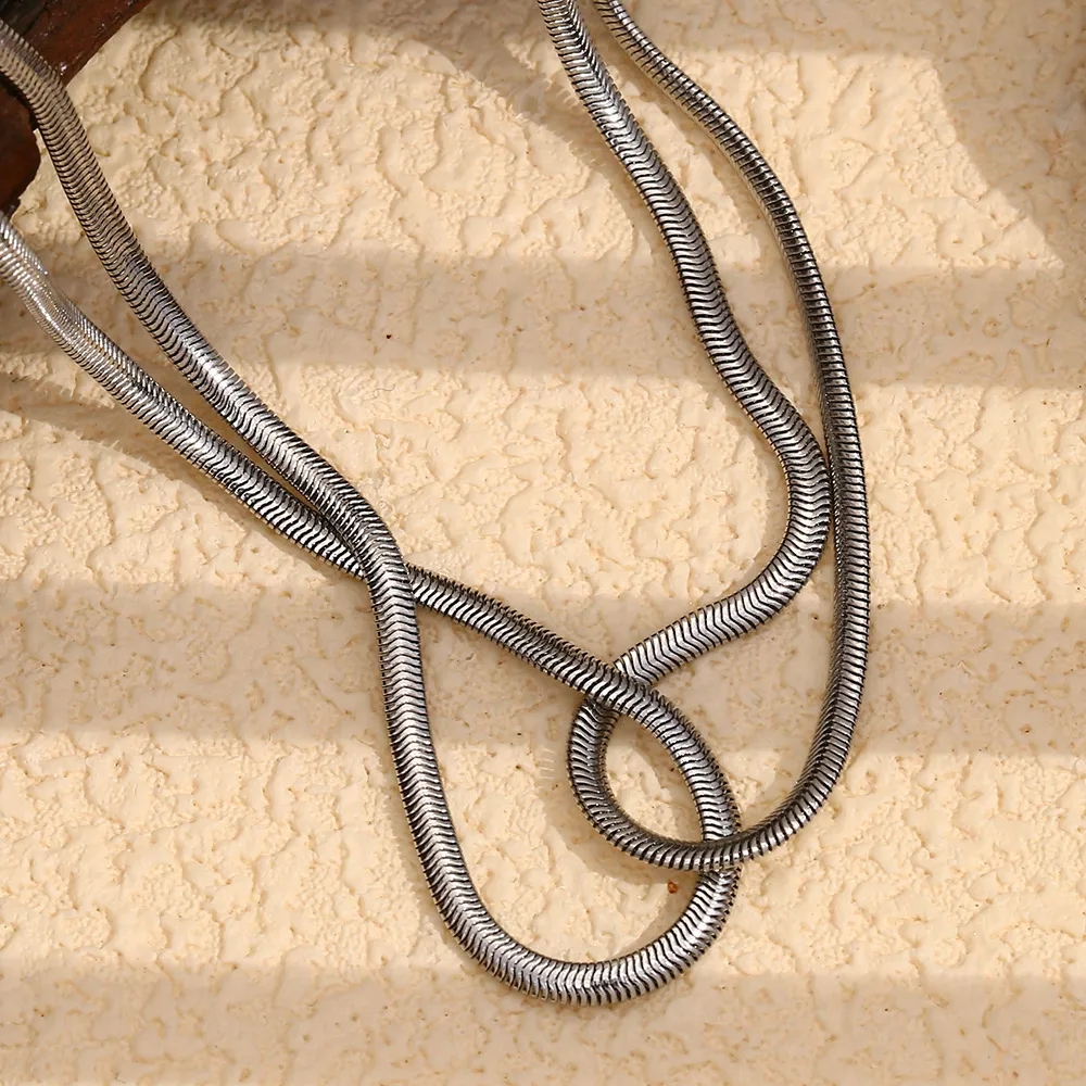 Vintage Style Geometric 304 Stainless Steel 18K Gold Plated Women's Double Layer Necklaces display picture 5