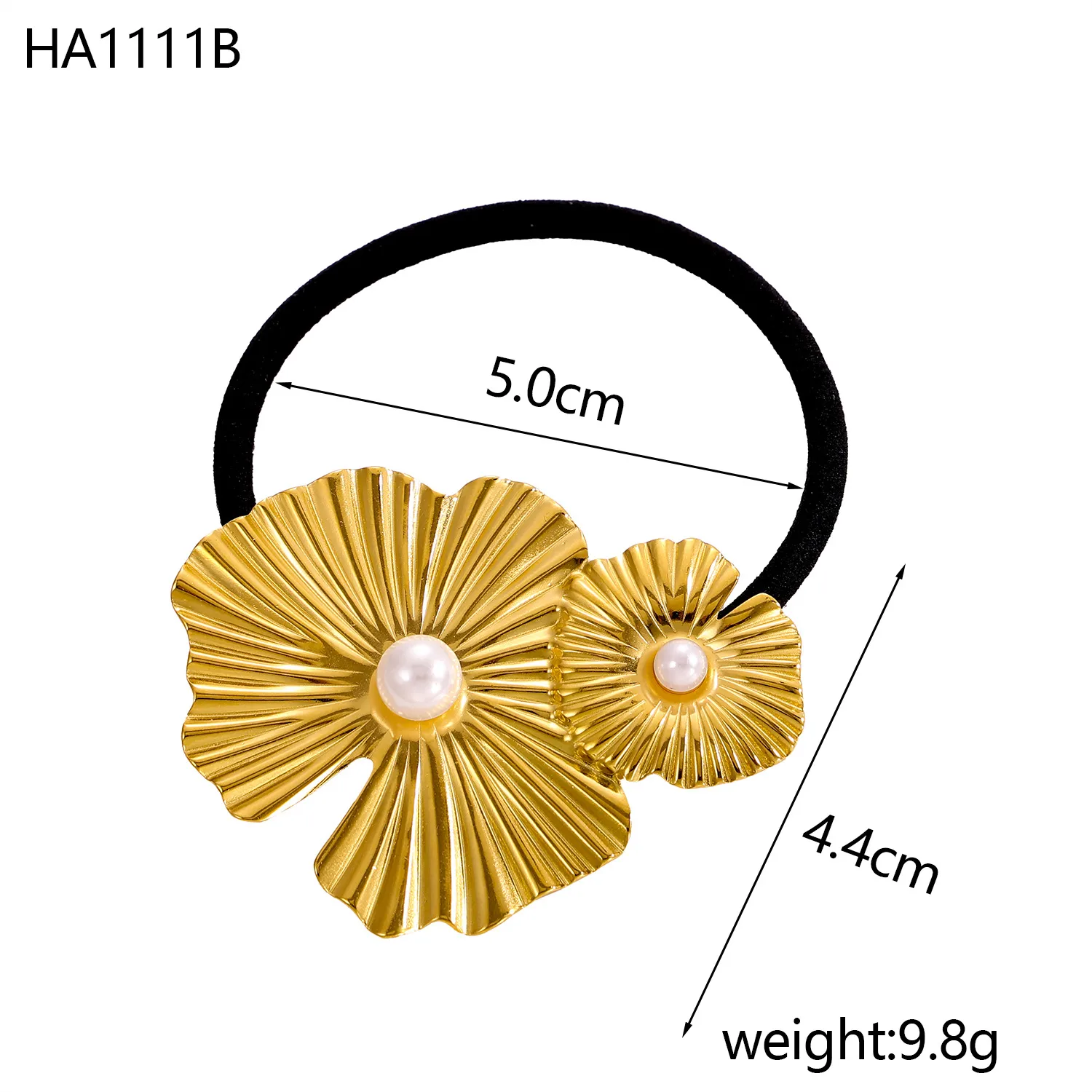 Women's Sweet IG Style Heart Shape Flower 304 Stainless Steel Inlay Pearl Hair Tie display picture 13