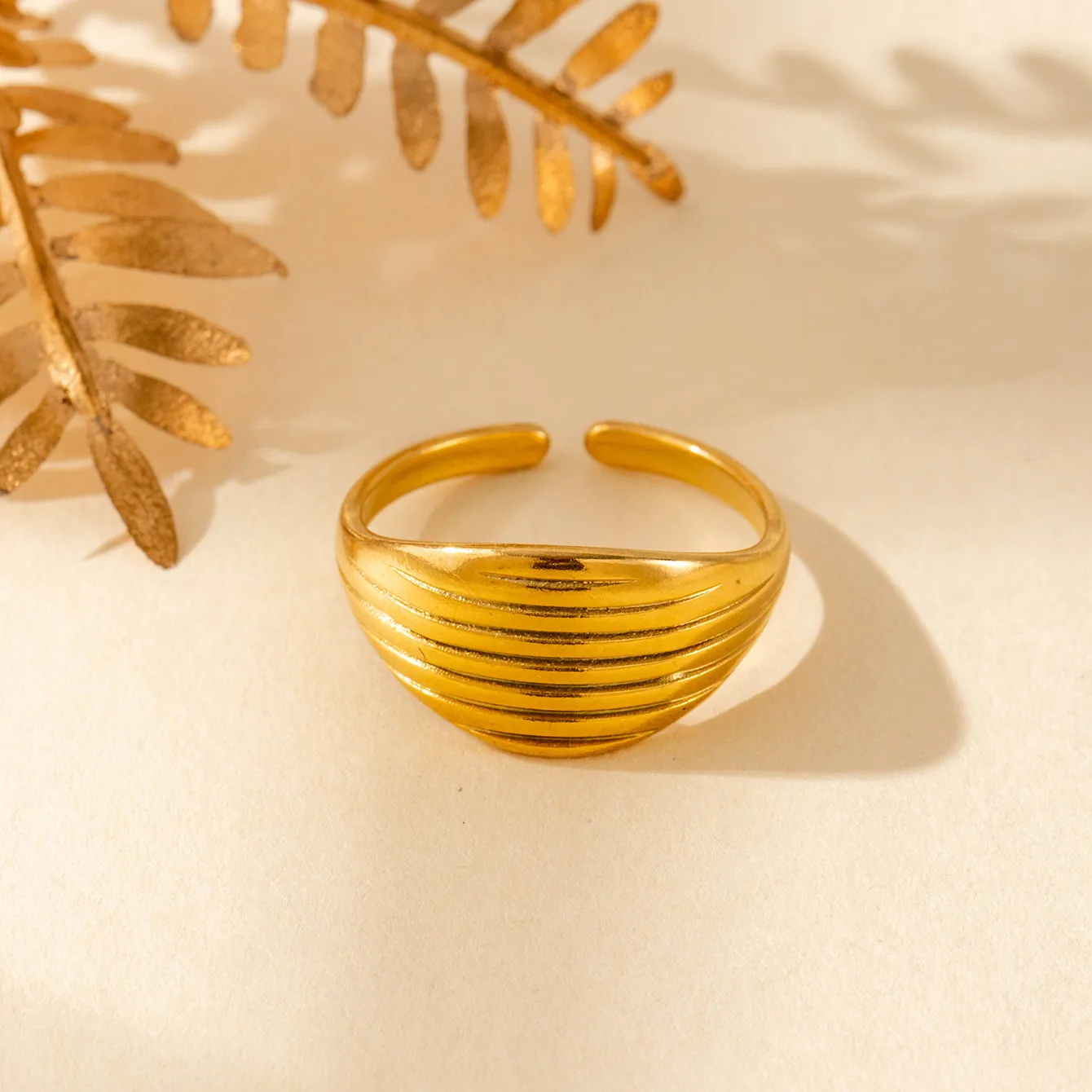 Vintage Style French Style Simple Style Geometric Starfish Shell 304 Stainless Steel Unisex Open Rings display picture 7