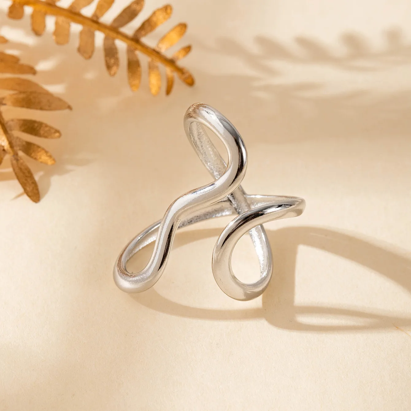 Vintage Style French Style Simple Style Geometric Starfish Shell 304 Stainless Steel Unisex Open Rings display picture 3