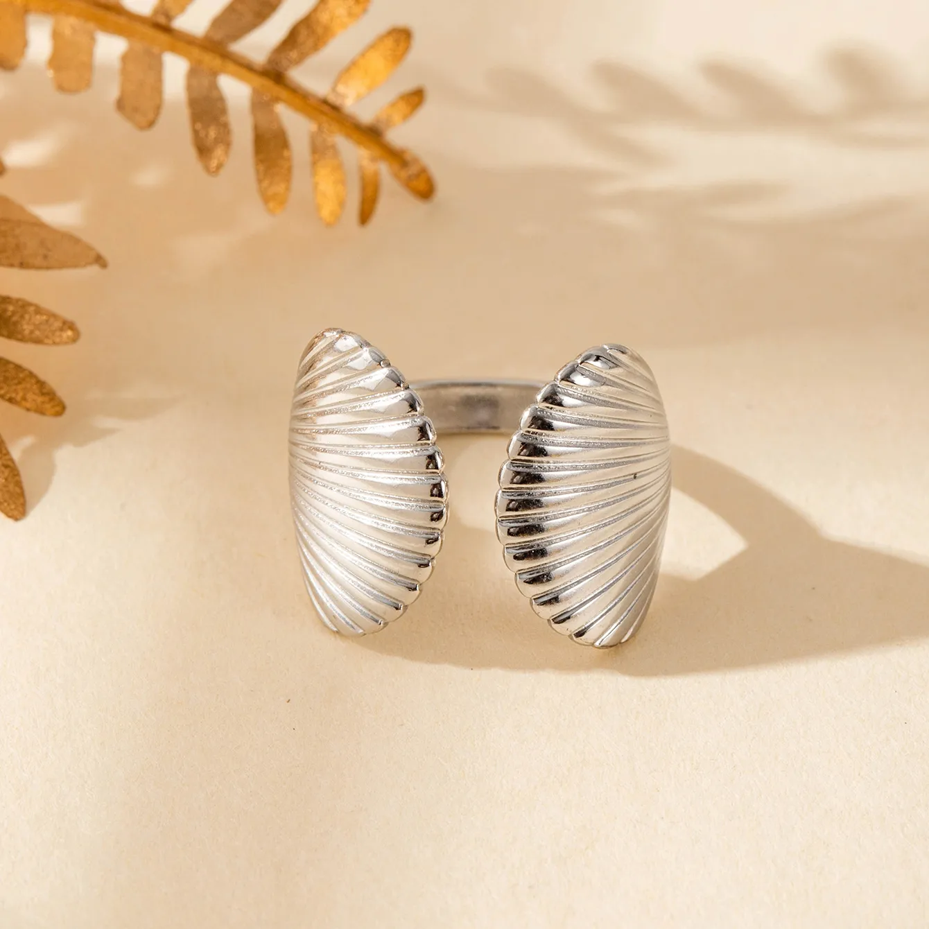 Vintage Style French Style Simple Style Geometric Starfish Shell 304 Stainless Steel Unisex Open Rings display picture 12