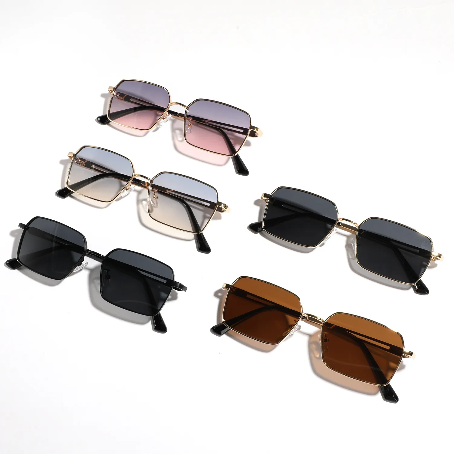 Vacation Simple Style Color Block Ac Square Full Frame Glasses display picture 1
