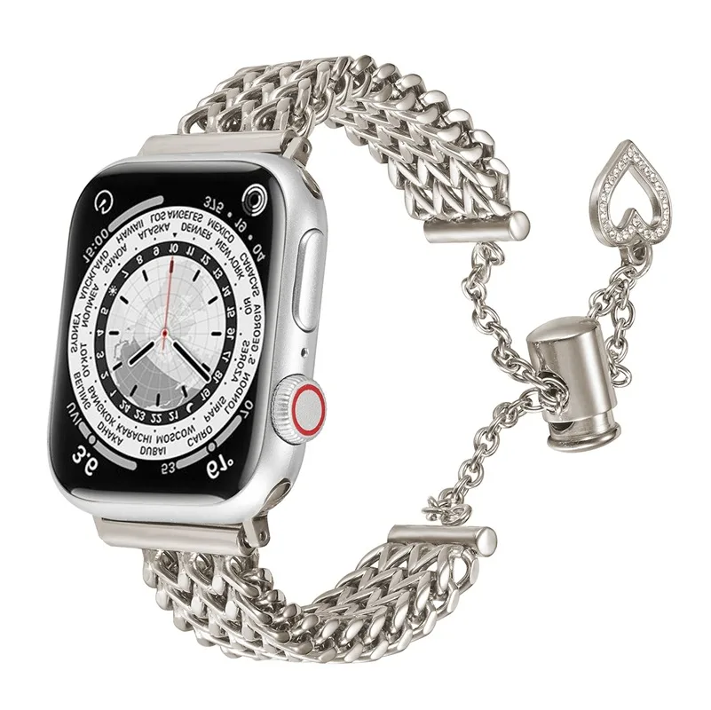 Casual Elegant Glam Solid Color Alloy Metal Watch Bands & Straps display picture 1