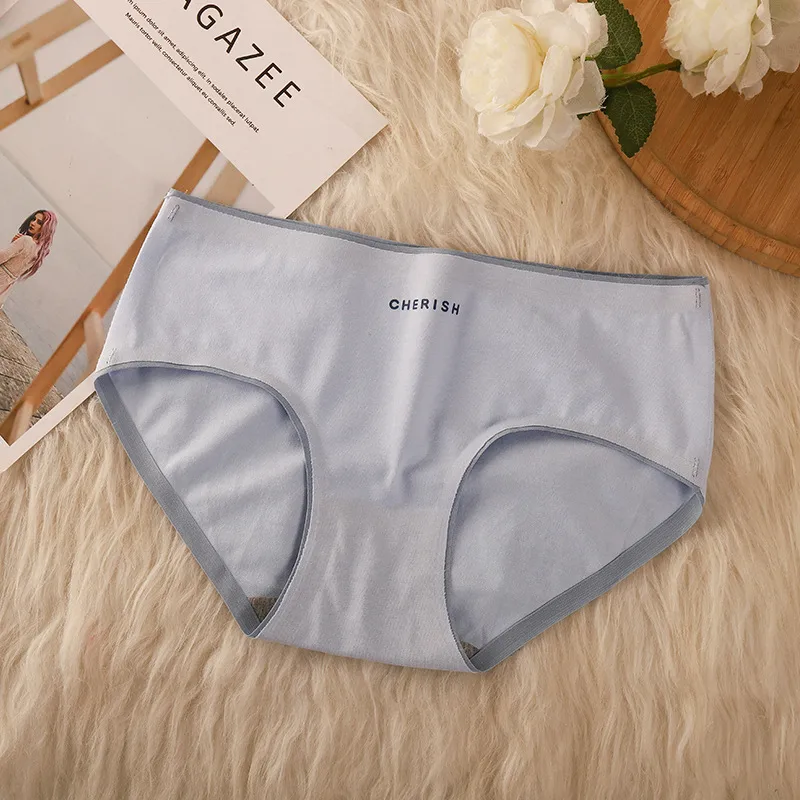Solid Color Mid Waist Panties display picture 2