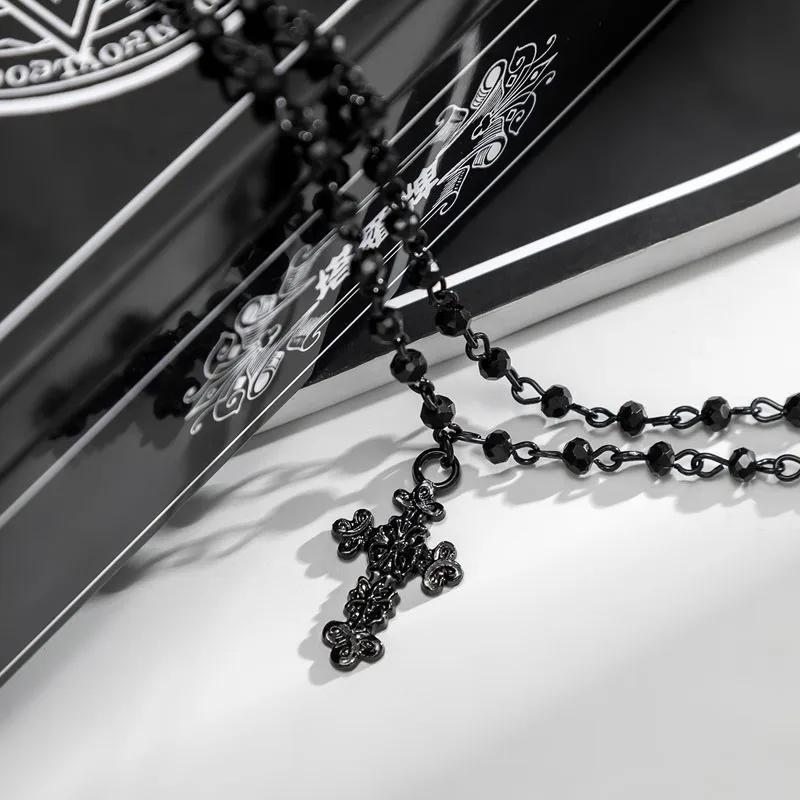 Elegant Vintage Style Cross Alloy Women's Pendant Necklace display picture 5