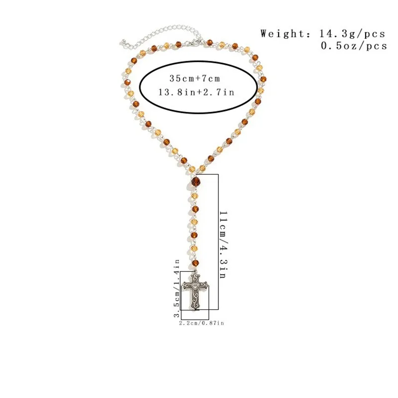 Elegant Vintage Style Cross Alloy Women's Pendant Necklace display picture 12