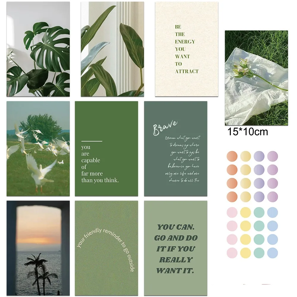 A Set Of 10 Sheets Letter Plant Bird Daily Selfie Paper Card Simple Style display picture 8