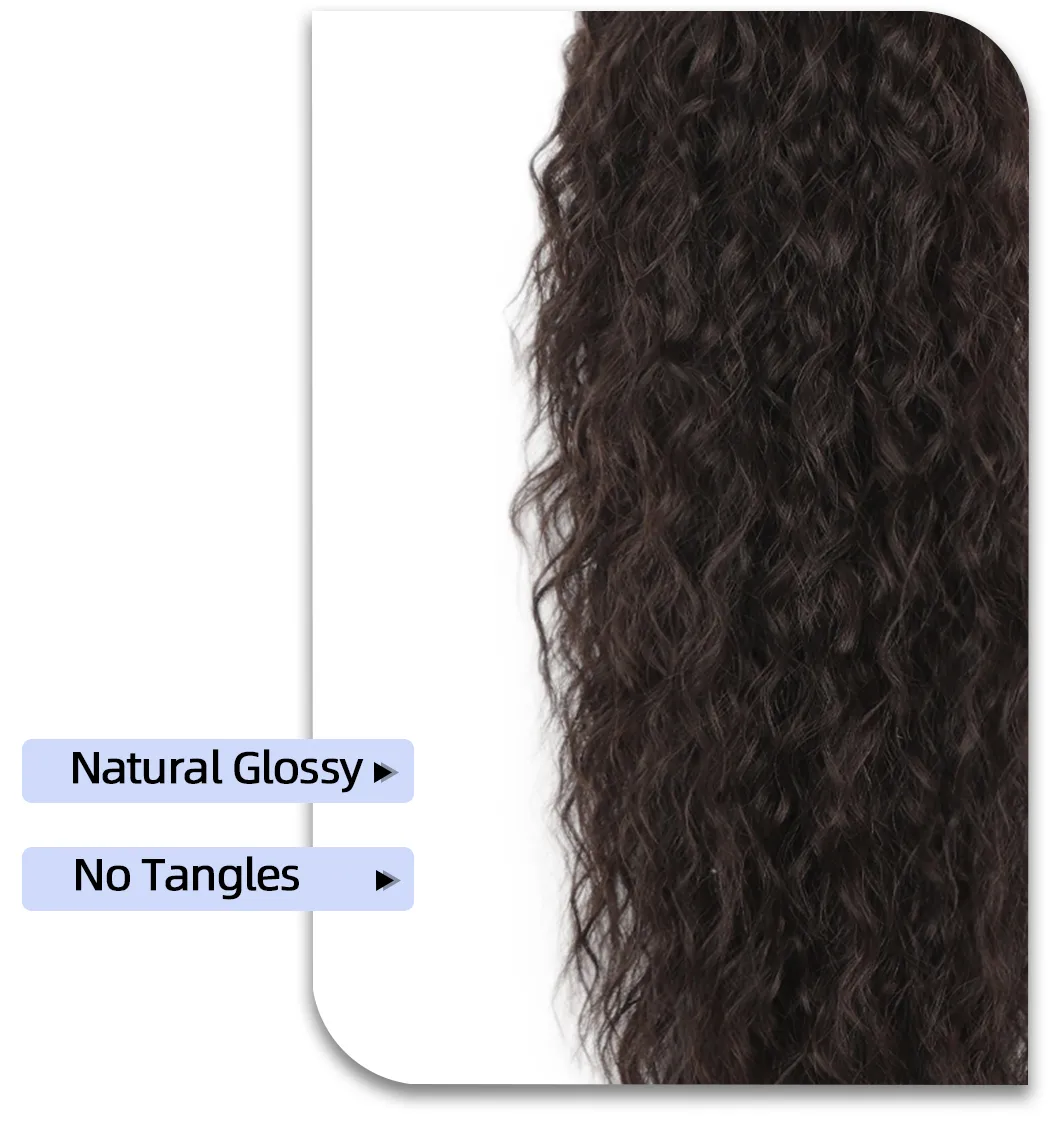 Women's Elegant Retro Sexy Masquerade Christmas Cosplay Chemical Fiber High Temperature Wire Curls Long Curly Hair Ponytail Wig Clips display picture 6