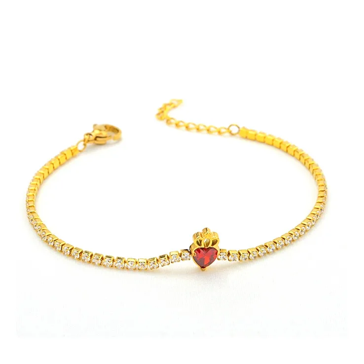 Simple Style Heart Shape Titanium Steel Inlay Zircon Women's Jewelry Set display picture 1