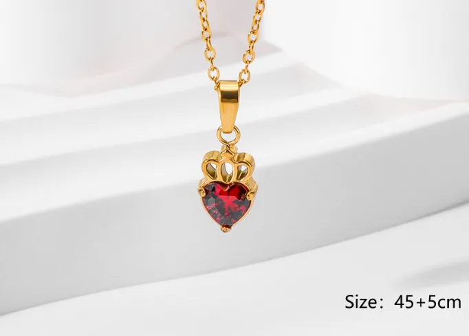 Simple Style Heart Shape Titanium Steel Inlay Zircon Women's Jewelry Set display picture 3