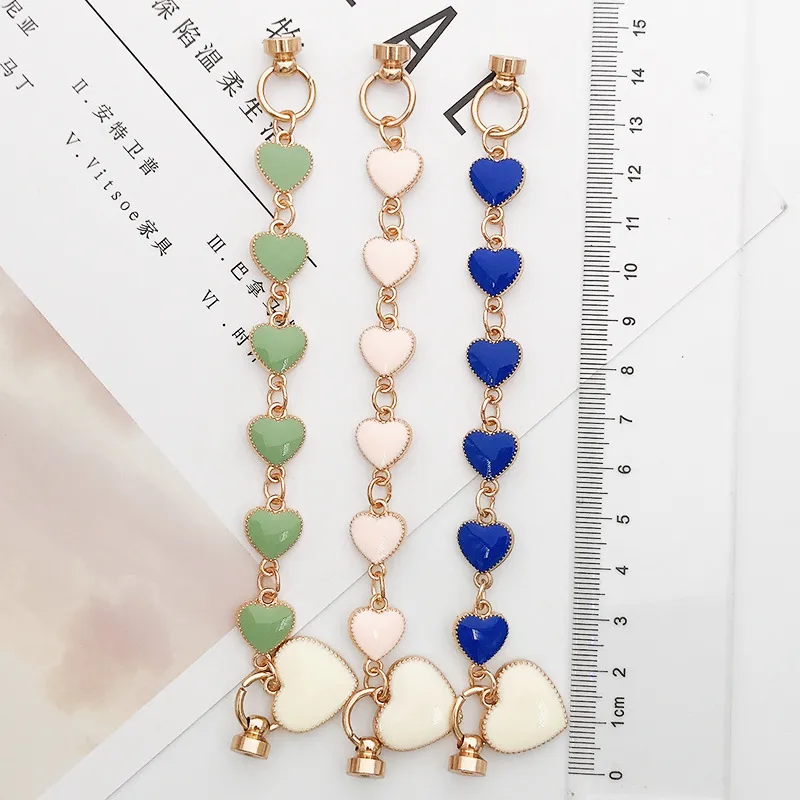 Elegant Simple Style Heart Shape Alloy Enamel Mobile Phone Chain display picture 2