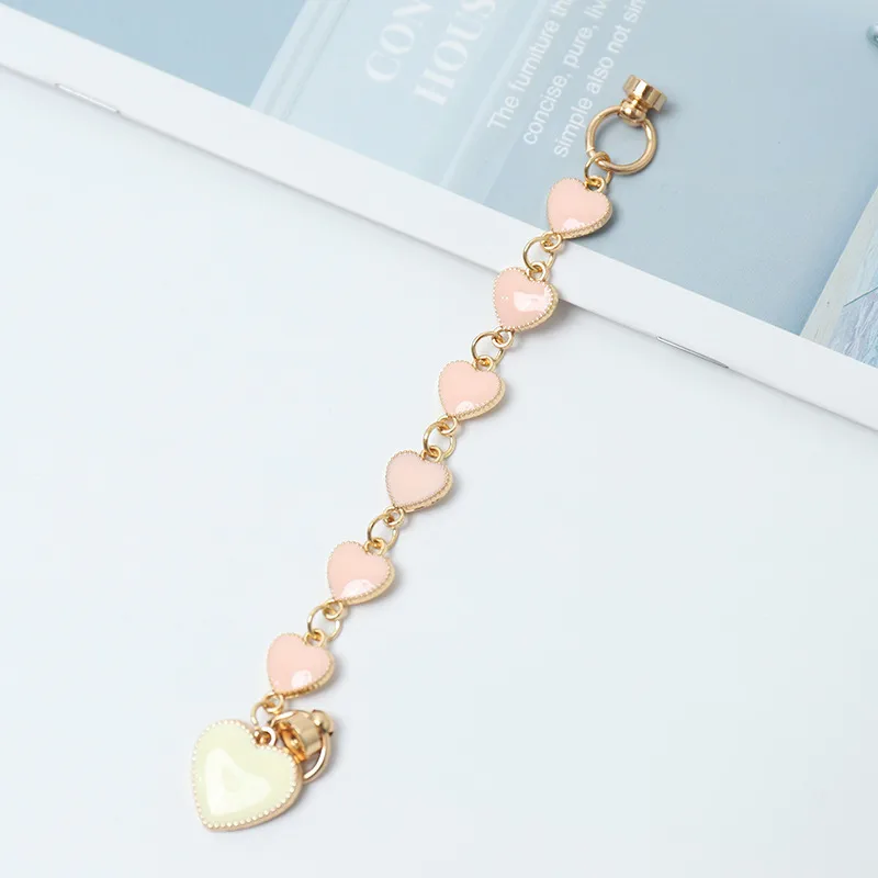 Elegant Simple Style Heart Shape Alloy Enamel Mobile Phone Chain display picture 4