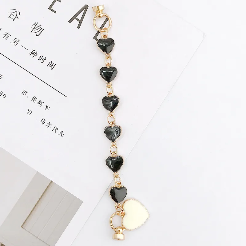 Elegant Simple Style Heart Shape Alloy Enamel Mobile Phone Chain display picture 7