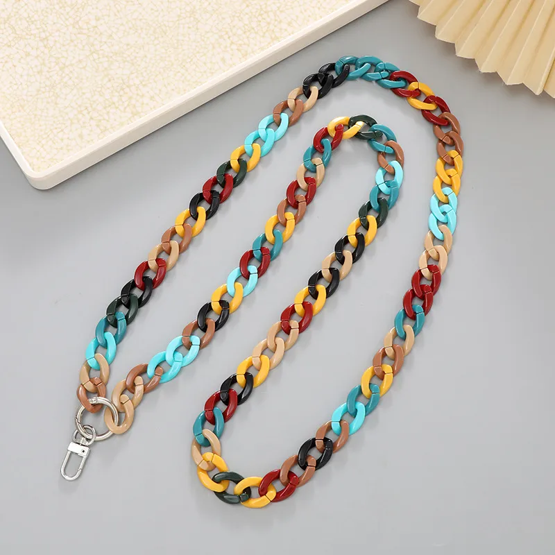 Vacation Color Block Arylic Beaded Mobile Phone Chain display picture 6