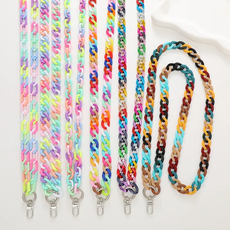 Vacation Color Block Arylic Beaded Mobile Phone Chain display picture 1