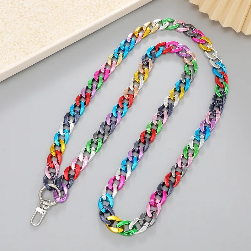 Vacation Color Block Arylic Beaded Mobile Phone Chain display picture 4