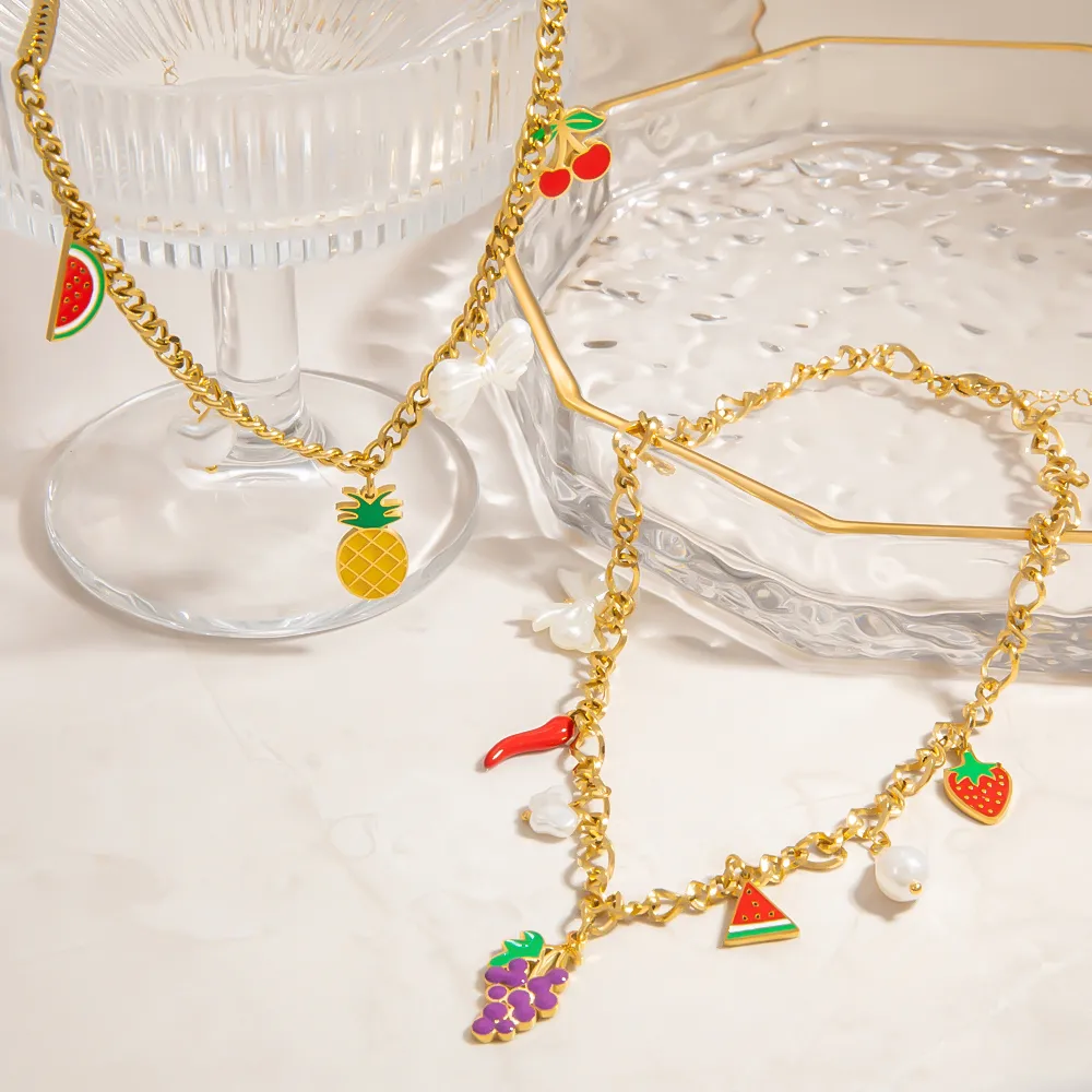Cute Sweet Fruit 304 Stainless Steel Women's Necklace display picture 8