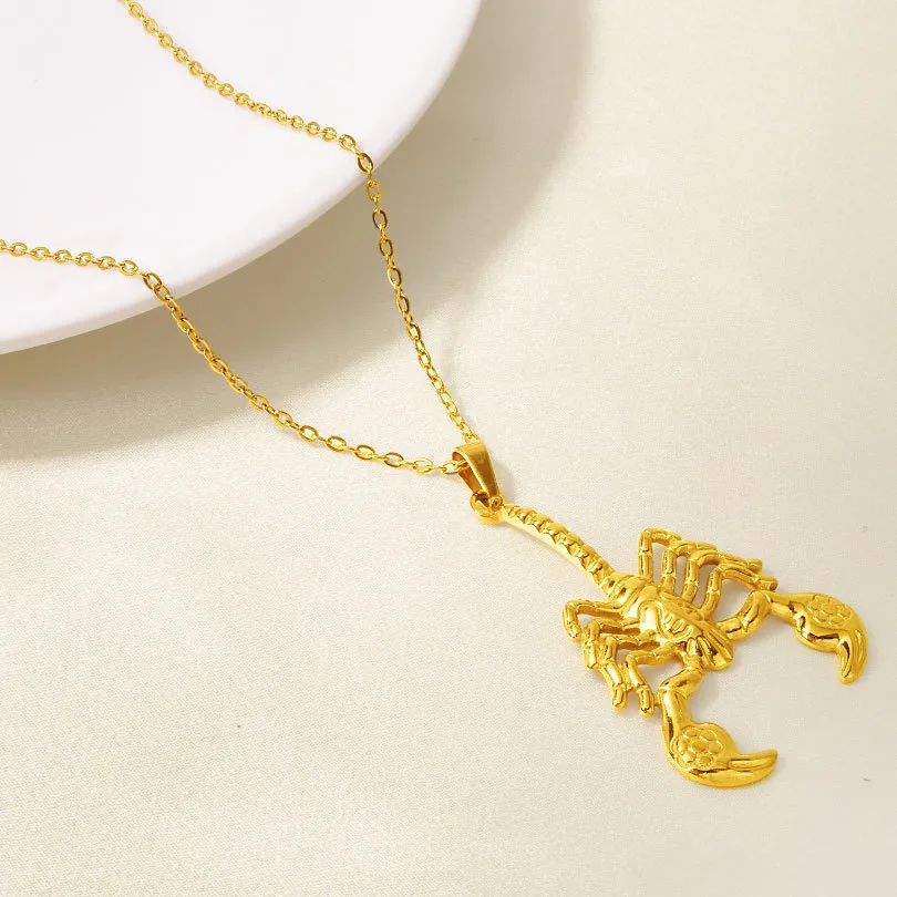 Hip-Hop Punk Scorpion 304 Stainless Steel Plating Unisex Pendant Necklace display picture 3