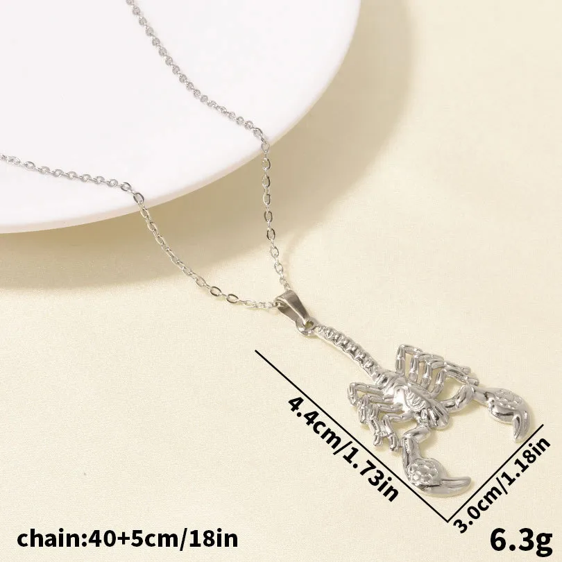 Hip-Hop Punk Scorpion 304 Stainless Steel Plating Unisex Pendant Necklace display picture 6
