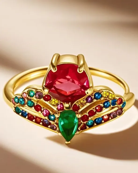 Elegant Luxurious Shiny Crown 304 Stainless Steel Inlay Zircon 18K Gold Plated Women's Rings display picture 9