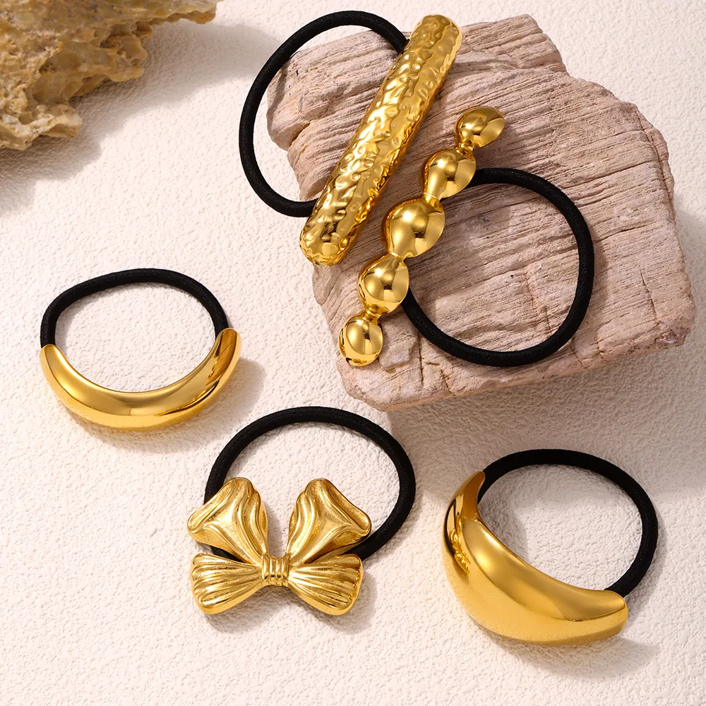 Women's Elegant Bow Knot 304 Stainless Steel Plating Hair Tie display picture 1