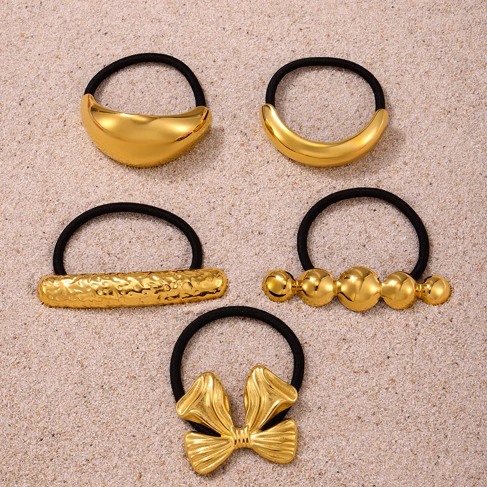 Women's Elegant Bow Knot 304 Stainless Steel Plating Hair Tie display picture 4