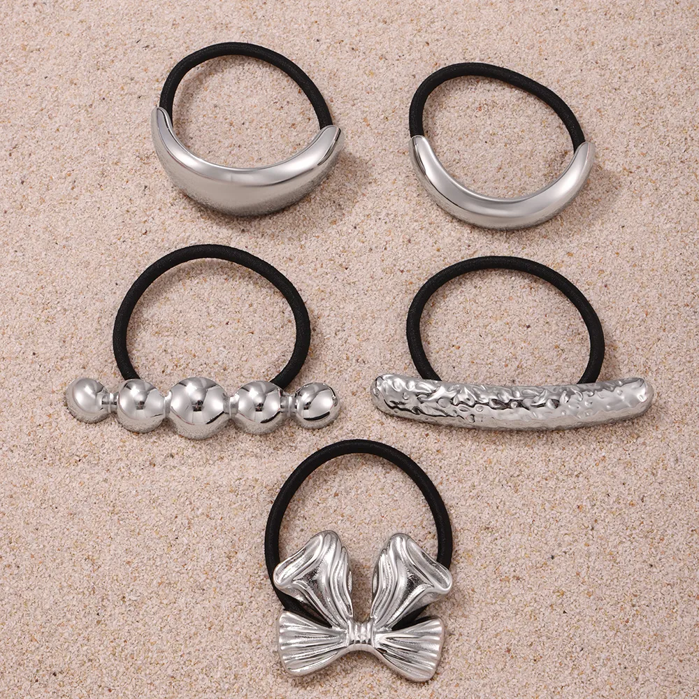 Women's Elegant Bow Knot 304 Stainless Steel Plating Hair Tie display picture 5