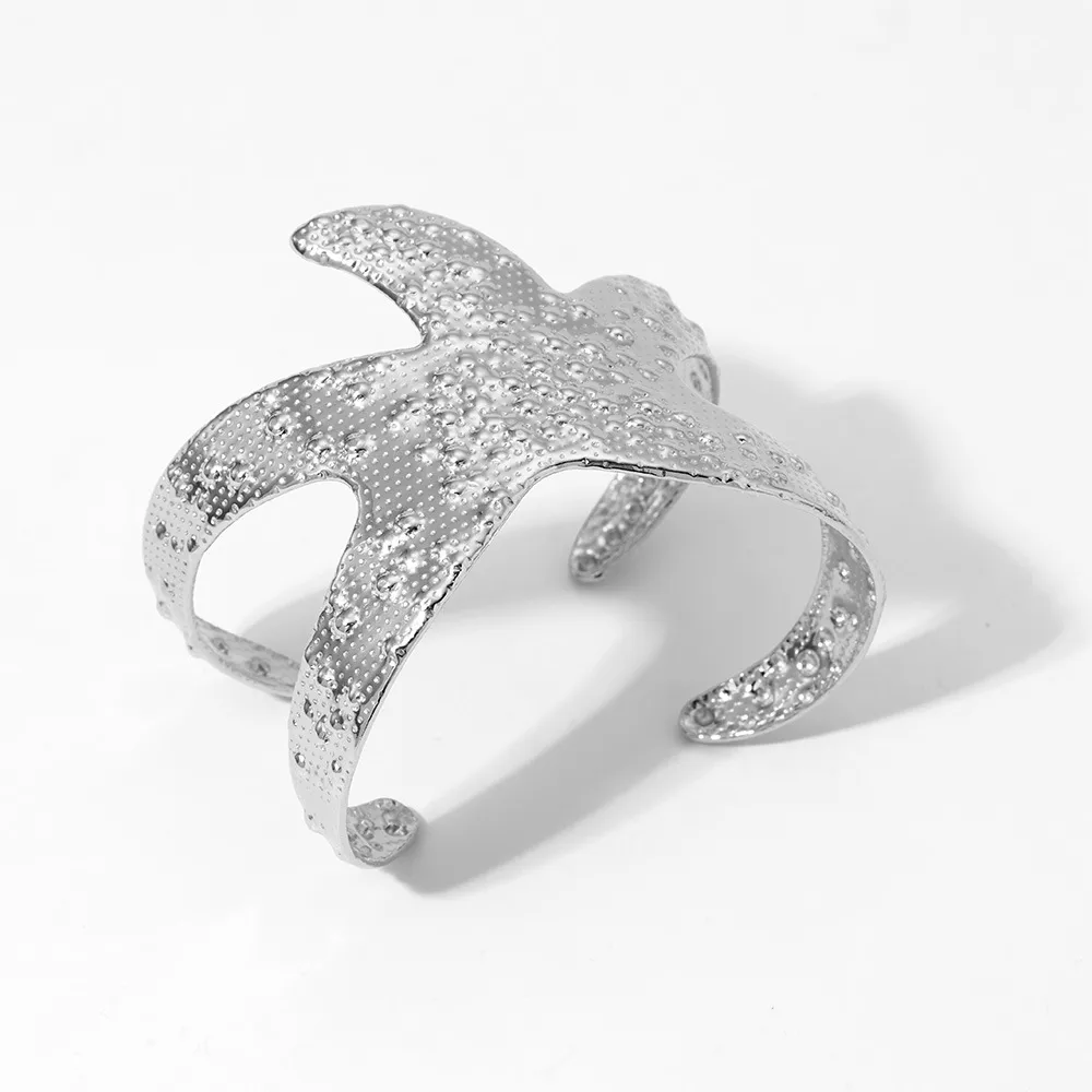 Marine Style Modern Style Starfish 304 Stainless Steel Plating Women's Cuff Bracelets display picture 5