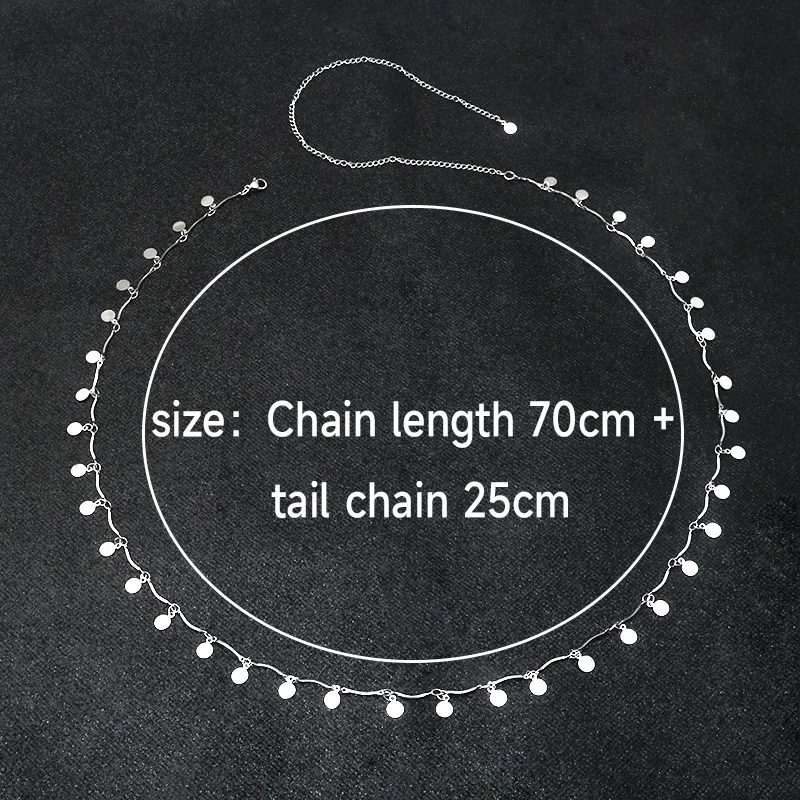 Simple Style Classic Style Solid Color Titanium Steel Women's Chain Belts display picture 3