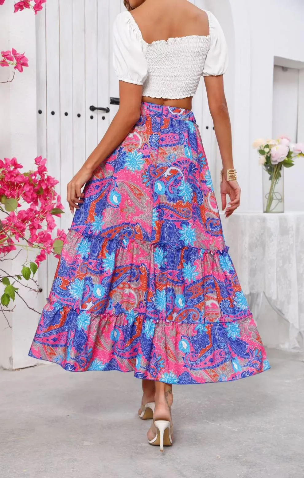 Women's Skirt Casual Simple Style Streetwear Multicolor Maxi Long Dress Holiday Daily Selfie display picture 6