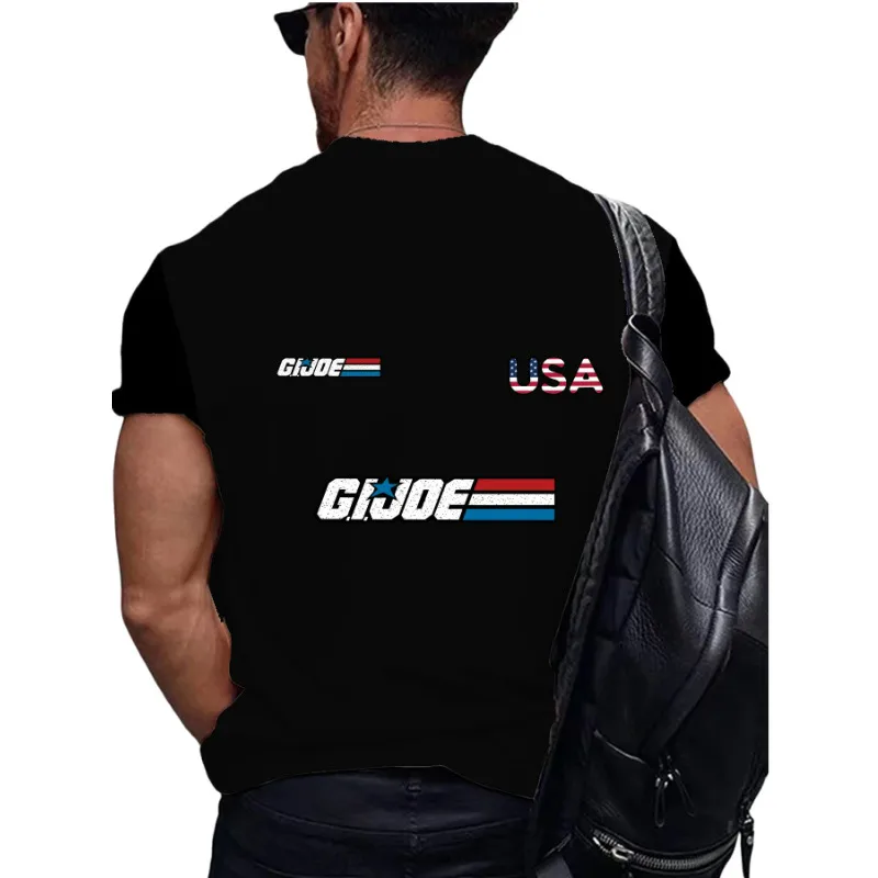 Men's American Flag Simple Style Round Neck Short Sleeve Loose Men's T-shirt display picture 6