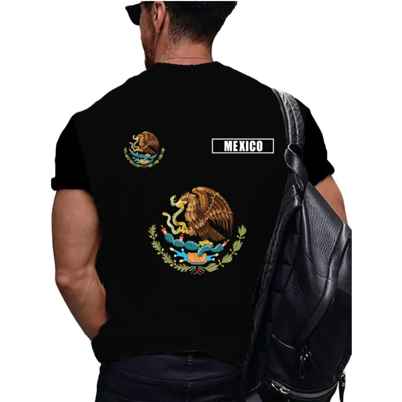 Men's American Flag Simple Style Round Neck Short Sleeve Loose Men's T-shirt display picture 8