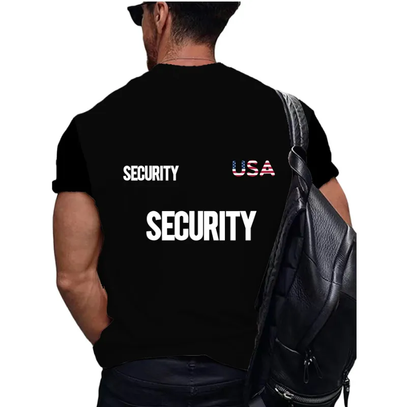 Men's American Flag Simple Style Round Neck Short Sleeve Loose Men's T-shirt display picture 10