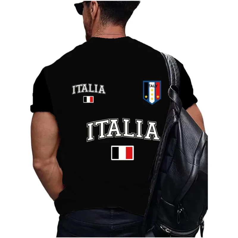 Men's American Flag Simple Style Round Neck Short Sleeve Loose Men's T-shirt display picture 12