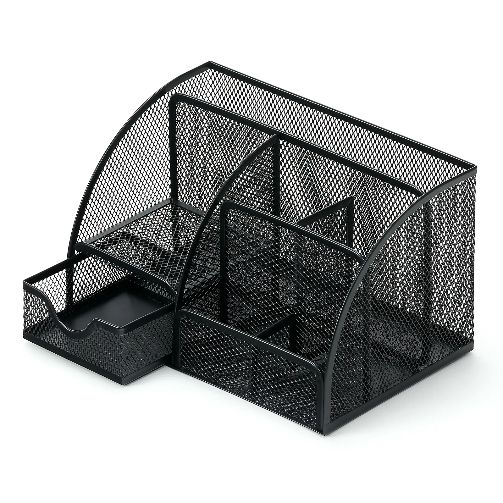 Metal Pen Holder Office Supplies Creative Unique Desktop Hollow Storage Box Combination Stationery Organizer Box display picture 5